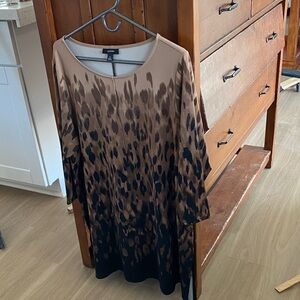 Alfani Brown and Black Animal Print Tunic